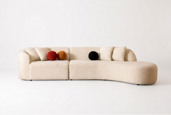Designer wäisst Canapé Sofa Ecksofa L-Form Modern Miwwelen Wunnzëmmer Eckgarnitur