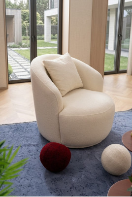 Fauteuil Modern Wäiss Wunnzëmmer Sëtzmooss Textil Design Miwwelen Lounge Club