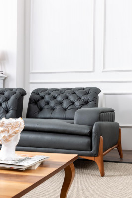 Wunnenzëmmer Set Sofagarnitur 3+1 Ecksofa L-Form Eckgarnitur Eckcouch Couch 3tlg.