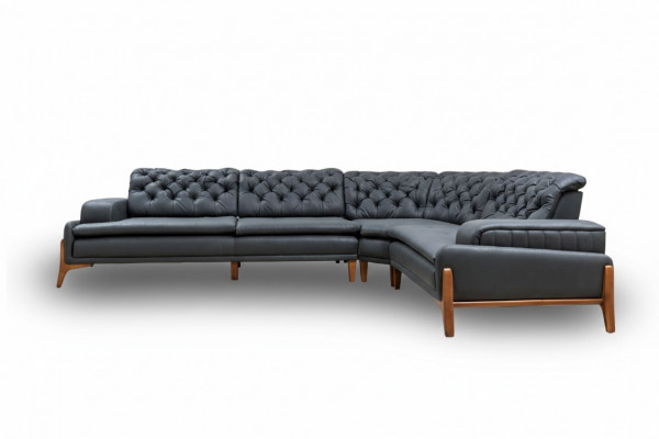 Luxus Ecksofa L-Form mat Musekssystem Modern gro Polstermöbel Konschtlieder