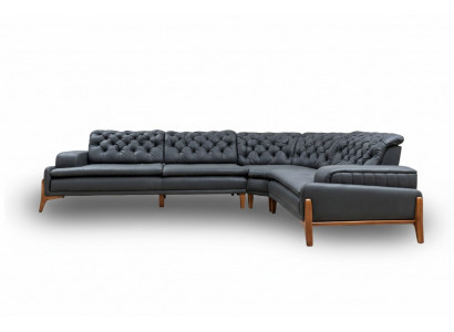Luxus Ecksofa L-Form mat Musekssystem Modern gro Polstermöbel Konschtlieder