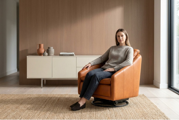 Modern Still Sëtzstull Wunnzëmmer Orangestil Miwwelen Designer Lounge Club 75x90