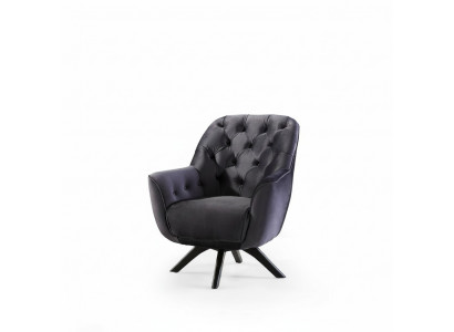Sëtzgeleeënheet Modern Schwaarz Faarf Wunnzëmmer Textil Luxus Design Miwwelen