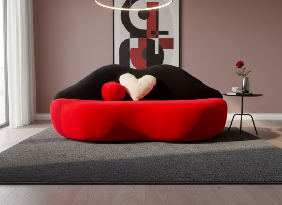 Luxus Bett Rout 3 Sëtzer Sofa Designer Miwwelen Couche Wunnzëmmer Sofaen