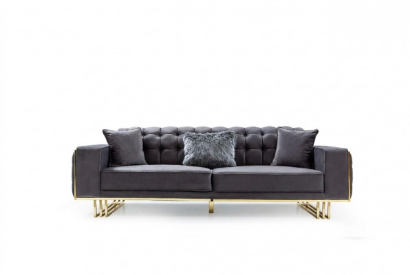 Canapé Luxusmiwwelen Wunnzëmmer Féiss 240cm Couch Canapéen Couchen 3-Sëtzer