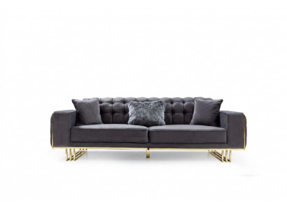 Canapé Luxusmiwwelen Wunnzëmmer Féiss 240cm Couch Canapéen Couchen 3-Sëtzer