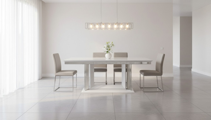 Exklusiven Designer Iessdësch Modern Miwwelen am Iesszëmmer Wäissen Dësch 200x100