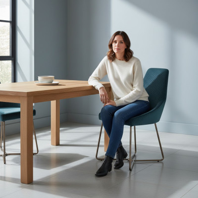 Exklusiv Modern Still Designer gréng Faarf Luxus am Iesszëmmer Neiheet