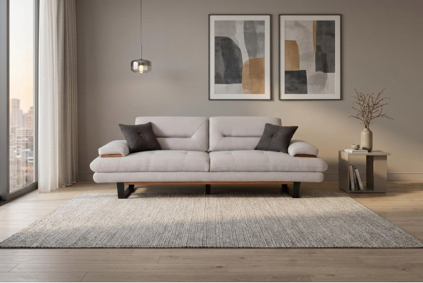 Luxus Canapé 3-Sëtzer Miwwelen Wunnzëmmer Designer 238cm Canapéë Sofas