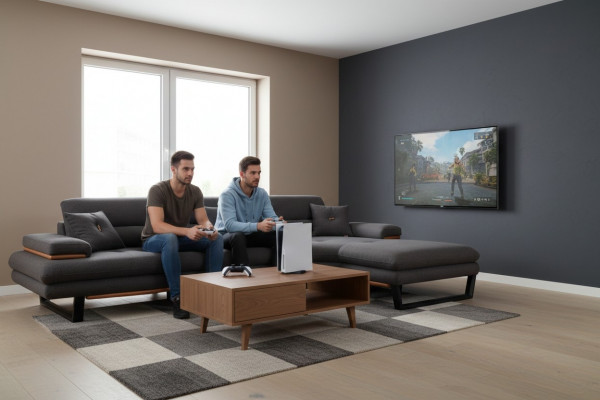 Designer gro Ecksofa L-Form Modern Miwwel Wunnzëmmer Eckgarnitur Canapé
