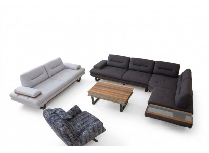 Stilvoll Set Wunnzëmmer Modern Sofagarnitur Eckgarnitur 3tlg Couchen
