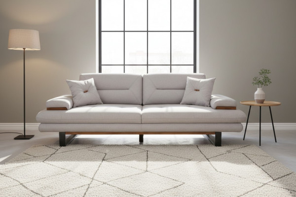 Designer gro Sofa 3 Sëtzer Modernen Stil Miwwel am Wunnzëmmer 238cm Couchen