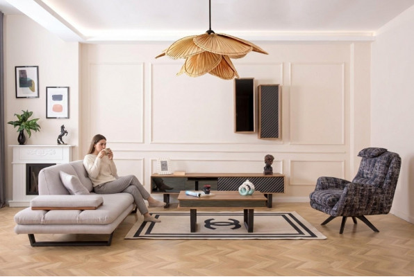 Design Sofagarnitur Couchtisch Sofa 6-teilleg Wunnzëmmer Set Luxus Miwwelen