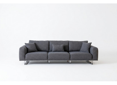 Sofa 4-Sëtz Relax Canapé Couchen Bettfunktioun Véiersëtzer Textil Sofas