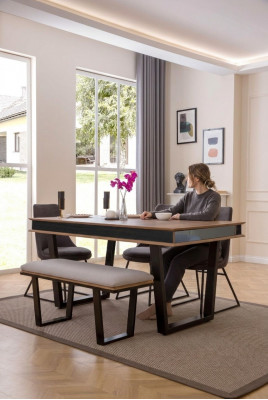 Komplett Iessset Iessdësch 4x Still Iessgrupp Bänk Iessdësch Dësch 6tlg.