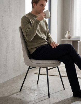 stilvoll Stull Design Miwwelen Wäiss Modern Iesszëmmer Luxus Iessstull