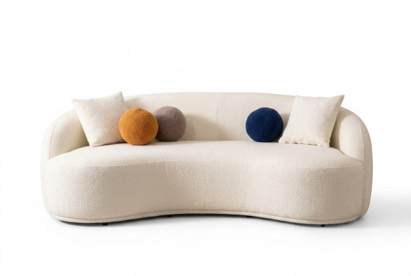 Design Couch Hallef-Ronn Couchen Luxus Sofa Polster Miwwelen 4 Sëtzer XXL grouss