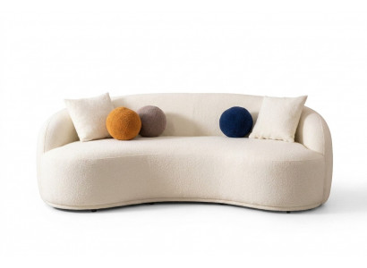 Design Couch Hallef-Ronn Couchen Luxus Sofa Polster Miwwelen 4 Sëtzer XXL grouss