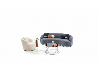 Designer Wunnzëmmer Set Sofa 2sei. Sofagarnitur 3+1 Souden Zitzgarnituren