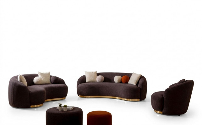 Stil Wunnzëmmer Set Canapé Designer Sofagarnitur 4+3+1 Sëtz Miwwelen