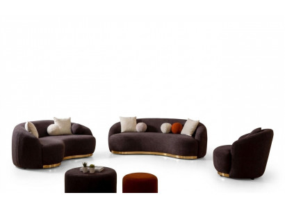 Stil Wunnzëmmer Set Canapé Designer Sofagarnitur 4+3+1 Sëtz Miwwelen