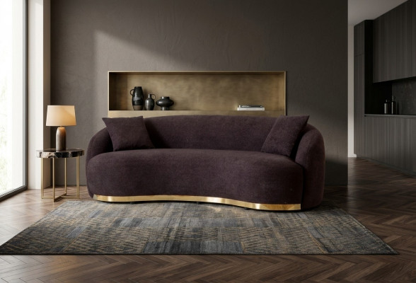 Designer Sofa 4 - Sëtzer Braun Faarf Neiheet am Wunnzëmmer Modern