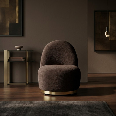 Sëtz Modern Braun Wunneng Textil Luxus Design Miwwel Lounge Club