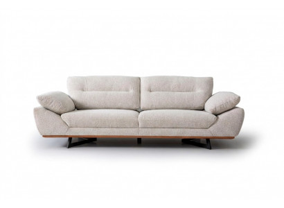 Komfort Designer Canapé 3 Sëtzer Couch Polstersofa Design Wäiss am Wunnzëmmer