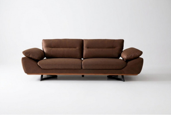 Modern Designer Sofa 3 Sëtzer 240cm XXL Canapé Polstersofas Design Braun