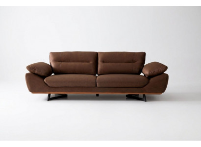 Modern Designer Sofa 3 Sëtzer 240cm XXL Canapé Polstersofas Design Braun