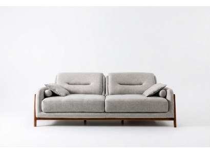 Luxus Sofa 3 Sëtzer Dräisëtzer Miwwelen am Wunnzëmmer Modern Polster Textil