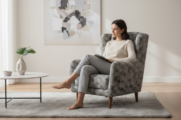 Luxusmiwwelen Dräisëtzer Fauteuil 1 Sëtzer Modern Fauteuil Polster Textil