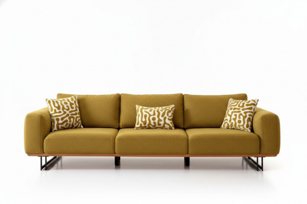 Italienesch Sofa Couch Polster 4 Sëtz Mëbel 270cm Textil Couchen Nei