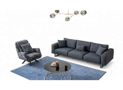 Canapé-Set 4+1 Plazier Luxus-Set Canapéë Still Stoff Polster.