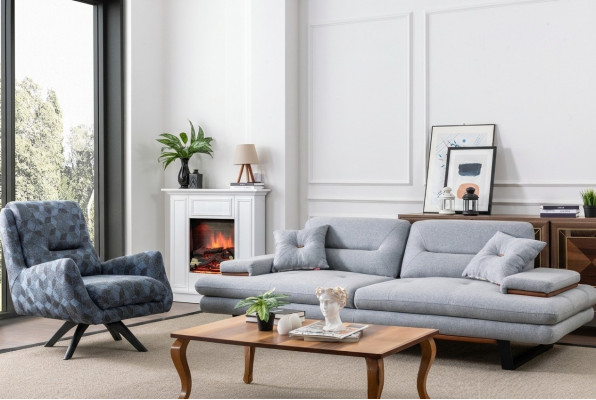 Modern Canapé-Set 3+1 Sëtzer Wunnzëmmer Luxus Gro Sofa-Set
