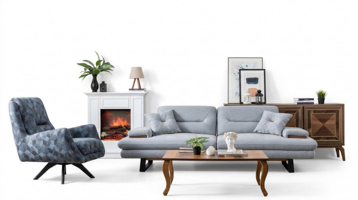 Modern Canapé-Set 3+1 Sëtzer Wunnzëmmer Luxus Gro Sofa-Set