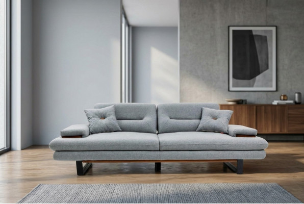Modern Miwwelen Wunnzëmmer Canapé 3 Sëtzer gro xxl grouss Designer 238cm Miwwelen