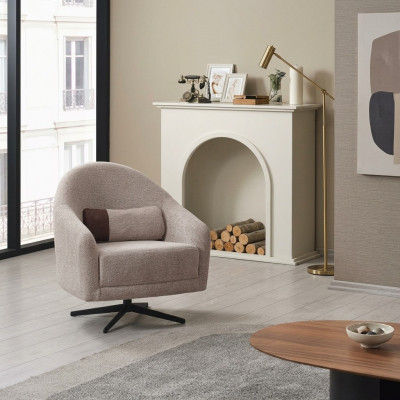 Moderne Sëtzgrau Lounge Club Wunnzëmmer Stil Polsterung Textil Einsëtzerei