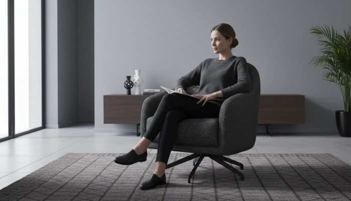 Design Sesselen Wunnzëmmer Luxus Miwwelen Schwaarz Stilvoll Lounge Club