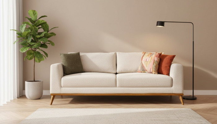 Stilvoll Canapé 3-Sëtzer Design Miwwelen Wunnzëmmer Luxus Couchen Canapéë 223cm