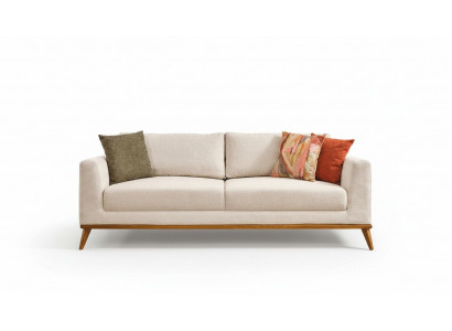 Stilvoll Canapé 3-Sëtzer Design Miwwelen Wunnzëmmer Luxus Couchen Canapéë 223cm