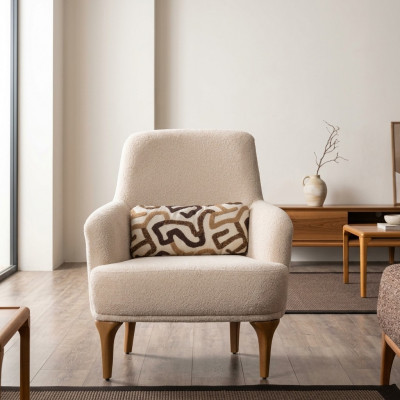 Design Still Beige Faarf Wunnzëmmer Holz Stilvoll Lounge Club Miwwelen