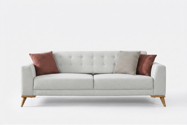 Luxus Sofa 3-Sëtzer Design Miwwel Stilvoll Wunnzëmmer Dräisëtzer Couch
