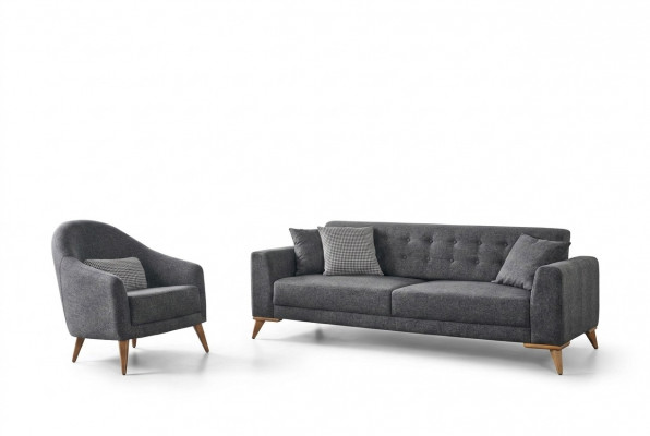 Designer Wunnzëmmer-Set 2-Teile. Dräisëtzer Sofa Fautuell 3+1 Canapeë Sofas