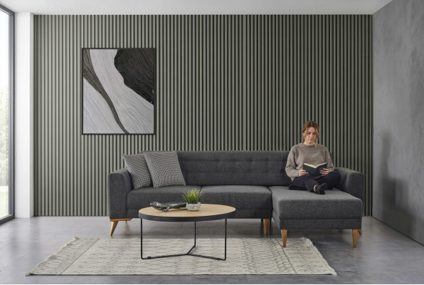 Luxus Ecksofa L - Form modern Gro Couch Designer Miwwelen Wunnzëmmer