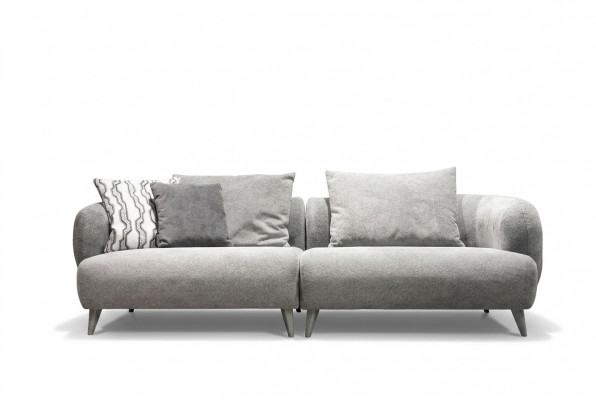 Luxus Sofa 3-Sëtzer Design Gro Faarf Weicht Sofa Polster Textil Grouss XXL