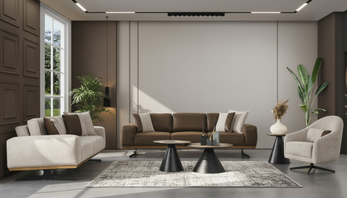Sofaset 4+3+1 Sëtz Luxus Miwwelen Sofen Wunnzëmmer Canapé Sofa 3 Stéck