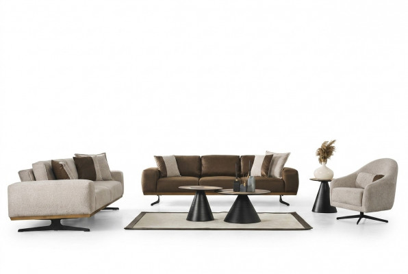 Sofaset 4+3+1 Sëtz Luxus Miwwelen Sofen Wunnzëmmer Canapé Sofa 3 Stéck