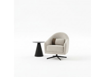 Luxus Sessel Stilvoll Miwwel Wunnzëmmer Design Rotéierbar Lounge Club Holz