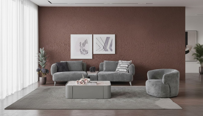 Luxus Wunnzëmmer Set 2tlg. Drésëtzole Sofasëtzel 3+1 Sofaspär Couchen